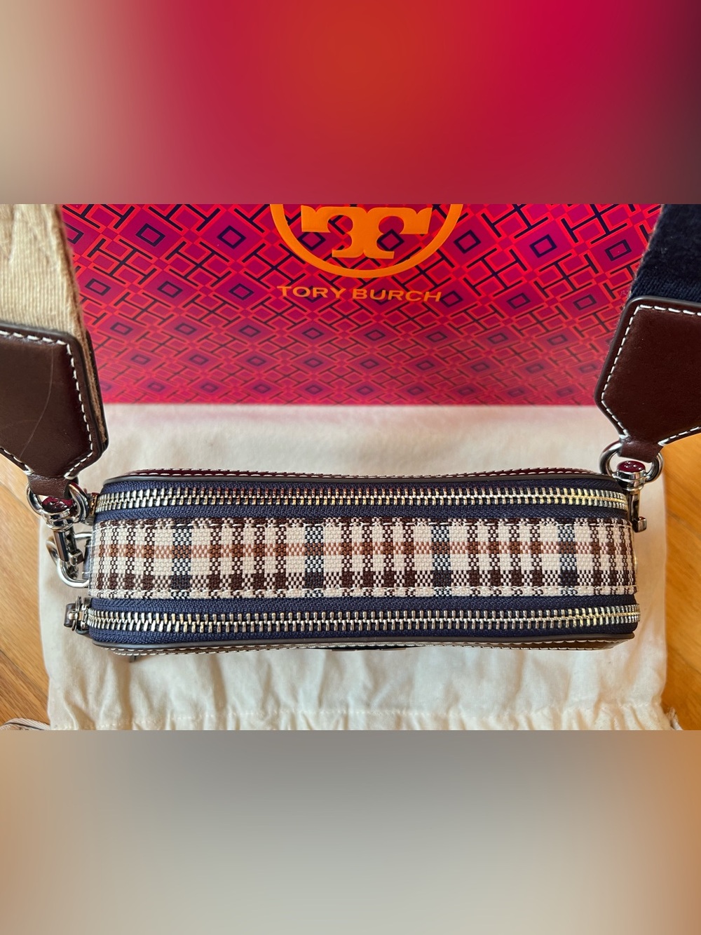 Tory Burch Multicolor Miller Plaid Mini Crossbody Bag - Picture 9 of 15